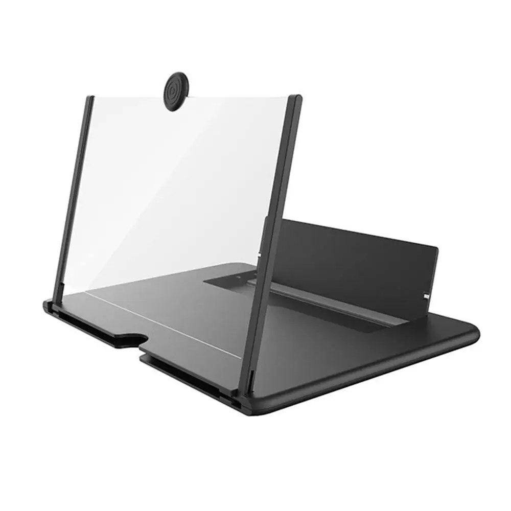 

Экранная лупа для просмотра фильмов со складным держателем для смартфонов, усилитель экрана мобильного телефона, видеоусилитель сотового телефона 3d 10 inch black