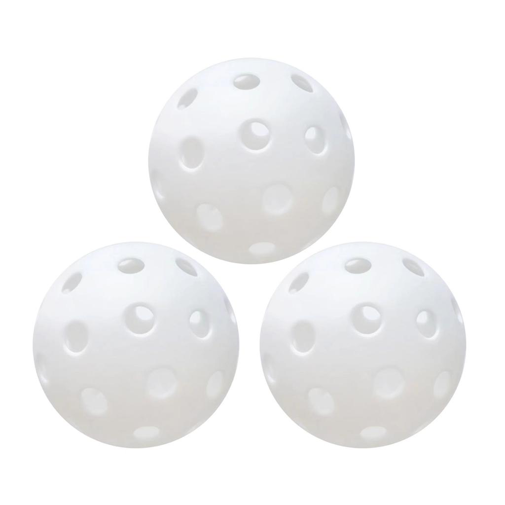 3Pcs/set Colorful Pickleball Ball 40 Holes Small Drilled Holes, Glow in The Dark Pickleballs Outdoor Picklebal Ball Set