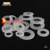 White Nylon Flat Washer: Shockproof Round Plastic Washer with Enlarged Insulation Hole