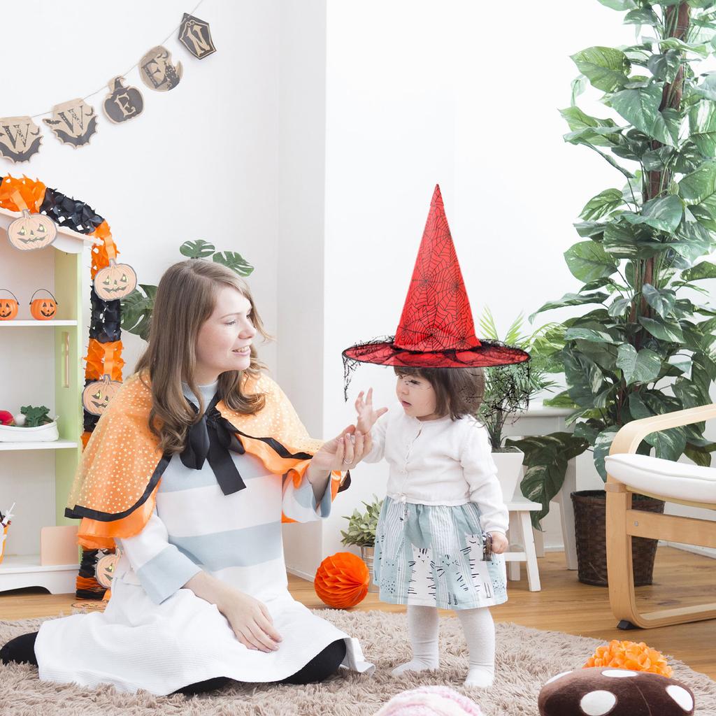 Halloween Hut Party Tanz Hexe Netz Dekorative Requisiten Spitzige Ecke Zauberer Hexenhut
