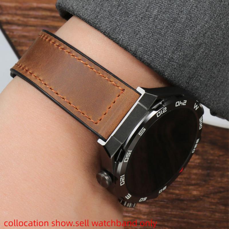 Fibbia Magnetica Pelle di Mucca Vera Pelle Cinturino Orologio 20 22mm Rilascio Rapido Morbido Impermeabile Uomo Fondo in Silicone Cinturino Orologio Bracciale
