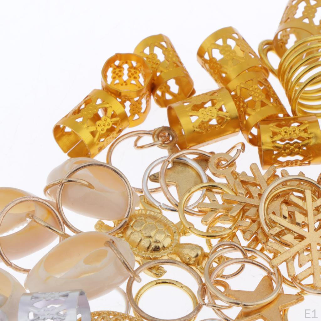 120Pcs Hair Braid Hoops Accessories Braiding