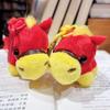 Creative Plush Horse Keychain Yuanbao Stuffed Animal Keyring Cartoon Steed Doll  Festive Decor