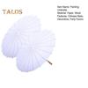 2Pcs White Paper Umbrella Chinese Style DIY Crafts Decorative Oil-paper Painting Umbrella Wooden Handle Oriental Parasol Party Favors