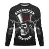 2023 New Man's Retro Skull Round Neck Long Sleeve T-shirt 3D Printing Autumn Top Sweatshirt Pleasure T Shirts Man's Clothing