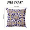 Hypnotic Circle Square Jacquard Pillow Cover for Sofa Office Waist Cushion Cover Home Decorative Pillowcase