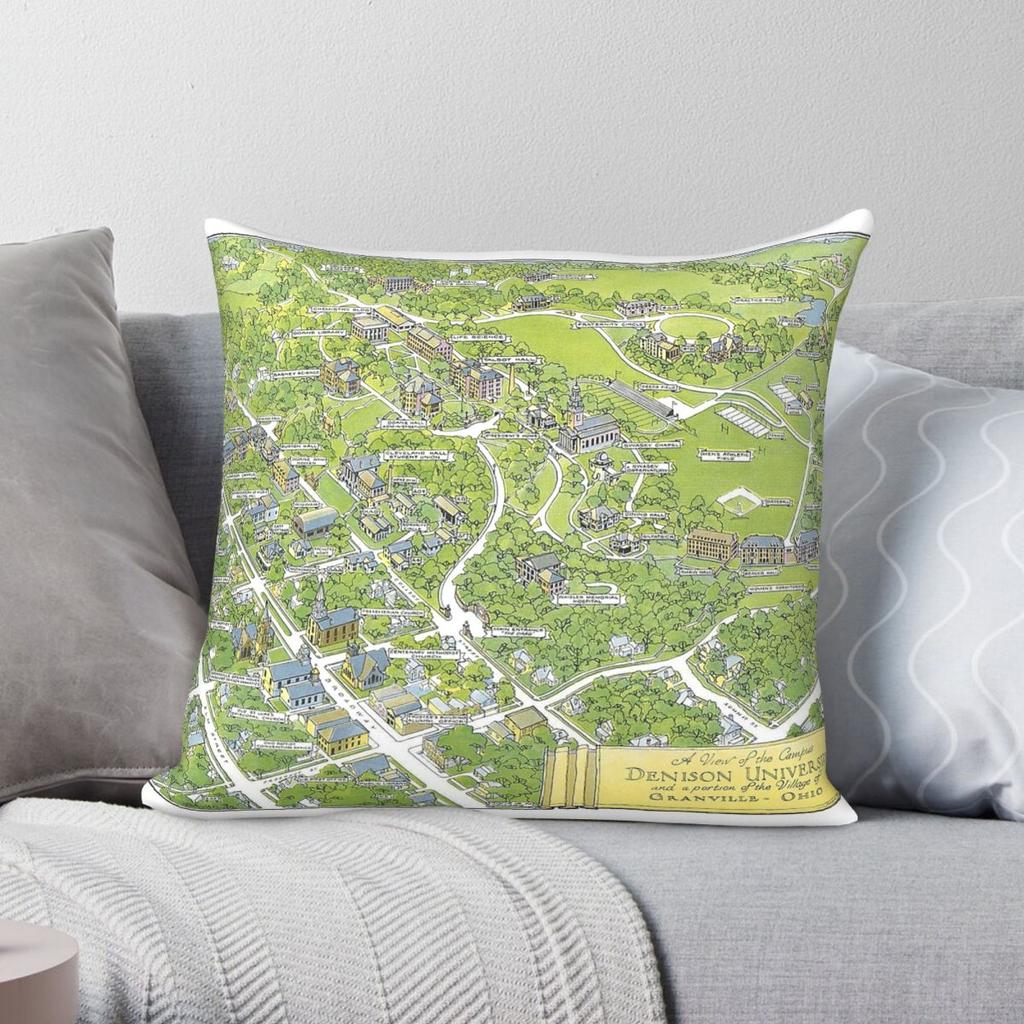 Denison University Granville Ohio Pillowcase Polyester Linen Velvet Creative Zip Decor Pillow Case Sofa Seater Cushion Case