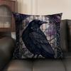 Federa per Cuscino Corvo Nero Vintage Lino Naturale Tessuto Biologico Stampa Double-Sided Divano Arredamento per la Casa Federa per Cuscino Regalo