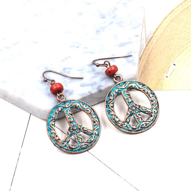 GemChic Women's New Vintage Flower Pattern Hollow Earrings Ethnic Fashion Hook Earrings Birthday Christmas Jewelry Gift