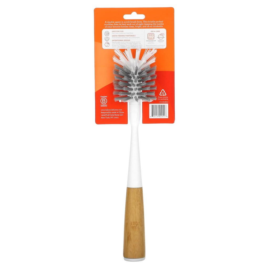 Clean Rich Replacement Bottle Brush, White, 1 Each