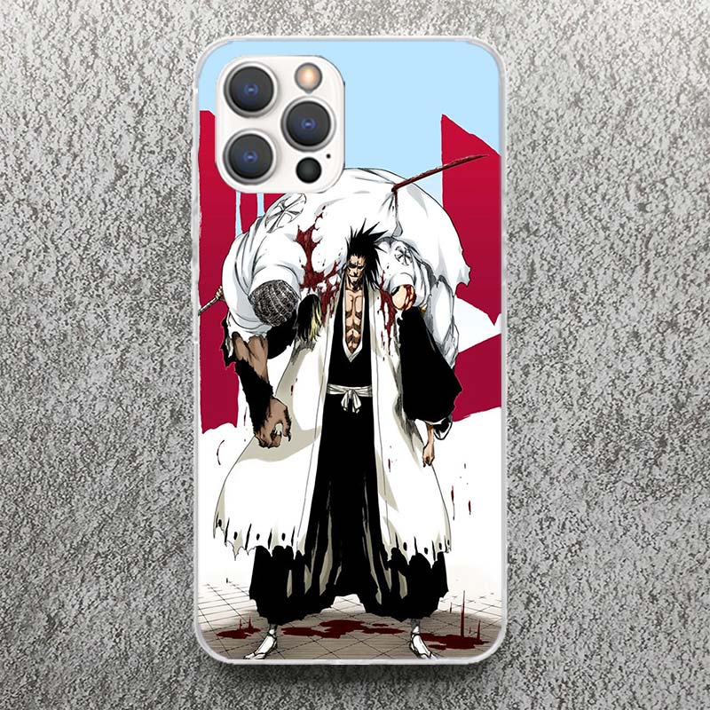 Bleach Zaraki Kenpachi Phone Case For iPhone 17 16 15 14 13 12 11 Pro Max Mini Plus Air 7 SE 8 Soft Silicone Print Shell Funda F