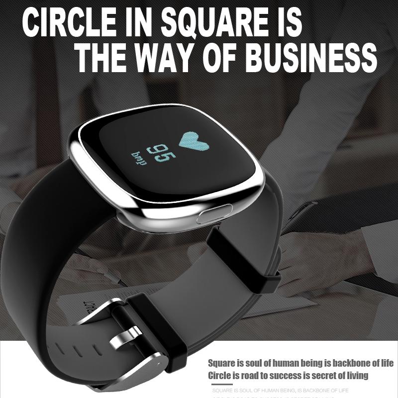 Smart Bracelet Bluetooth Business Waterproof Color Screen Heart Rate Blood  Pressure Sport Redometer