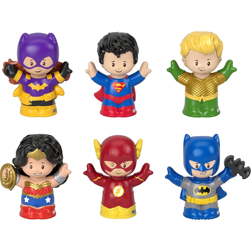 

Fisher-Price Little People DC Super Friends Figure Set 6 Characters for Imaginative Play Ages 18 Months and Up