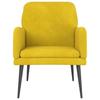 351410 vidaXL Fauteuil Jaune 62x79x79 cm Velours