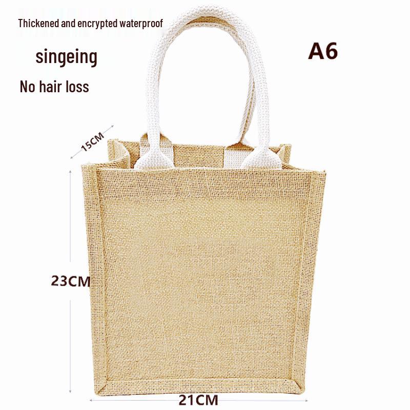 Jute Jutebeutel im Muji-Stil: Leinen Souvenirtasche