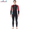 3MM Wetsuit Men's Wet One-piece Thermal Long-sleeved Waterproof Female Snorkeling Swimsuit