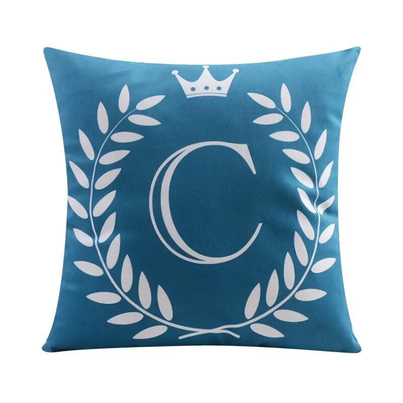 45*45CM 26 English Letters Plush Pillowcase Wedding Party Festival Decoration Sofa Office Seat Car Cushion Cover Home
