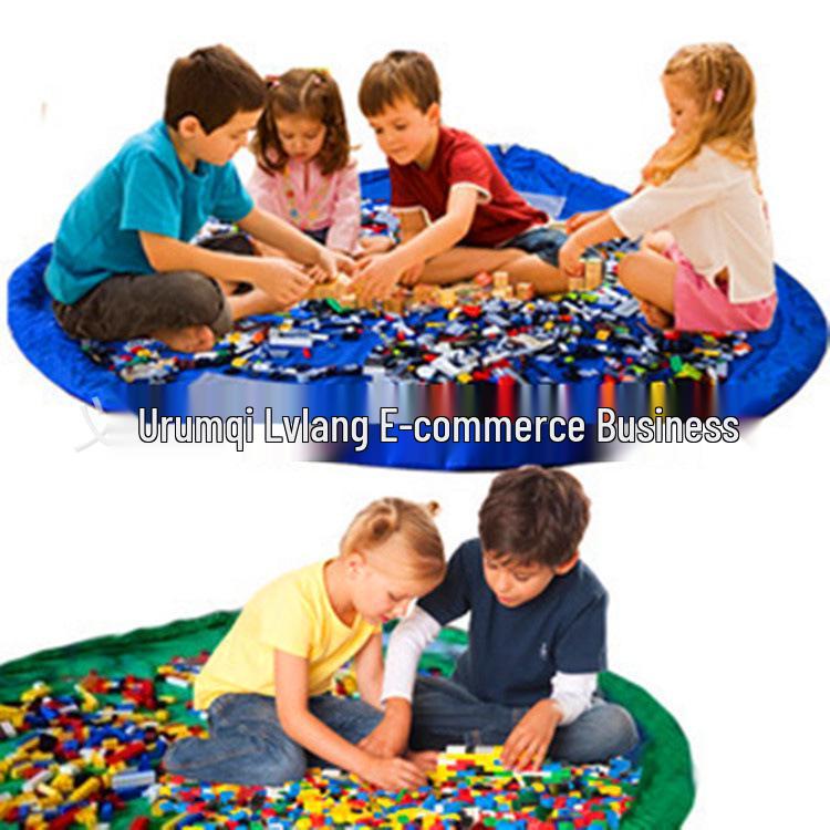 Baby & Children's Toy Storage Bag - Quick Cleanup Educational Play & Building Block Mat (Medium)