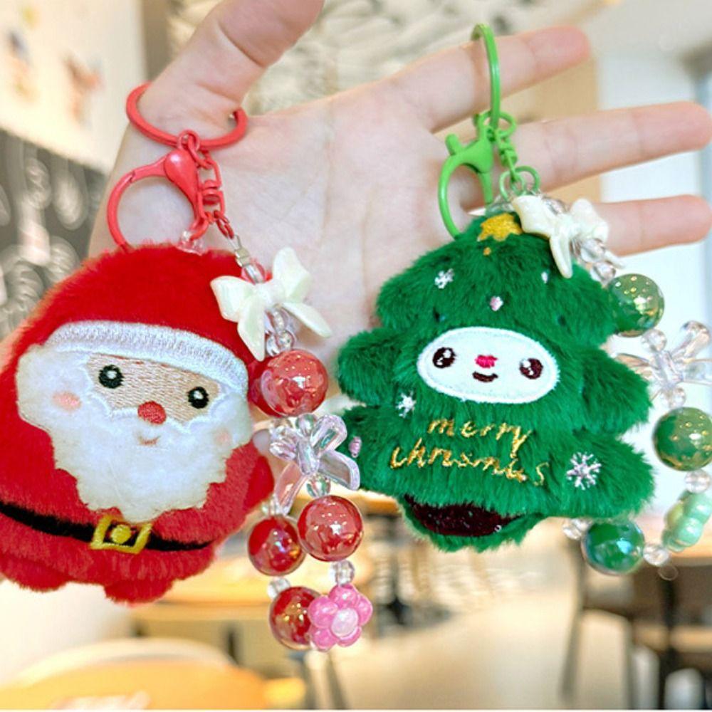 Stuffed Plush Dolls Christmas Plush Pendant Santa Claus Christmas Plush Doll Toy  Hanging Accessory
