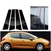 4pcs Glossy Black Pillar Post Carbon Fiber Fit For Peugeot 207 2009 2010 2011 2012 2013 Window Door Deal B CCover Sticker