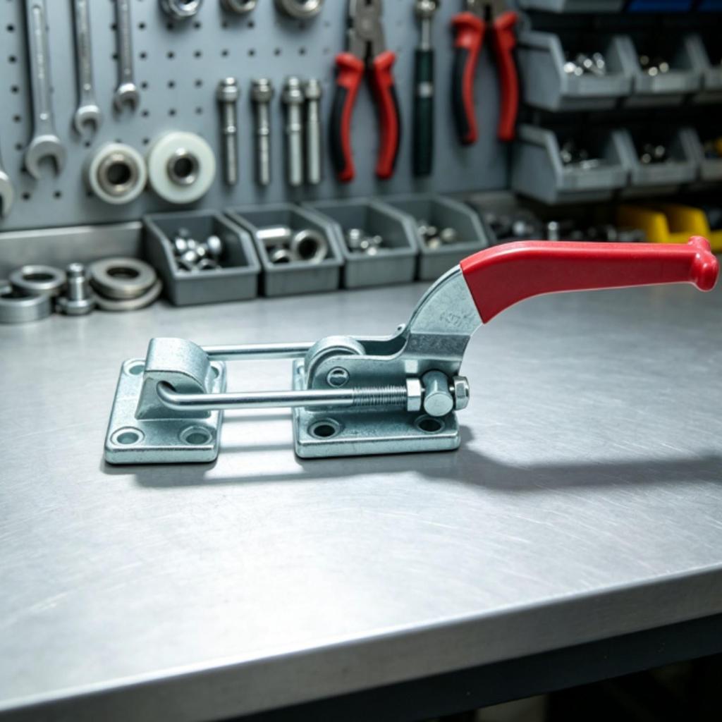 Quick-Toggle Draw Latch Clamp Strong Hardware Low-Profile for Workshop Jigs