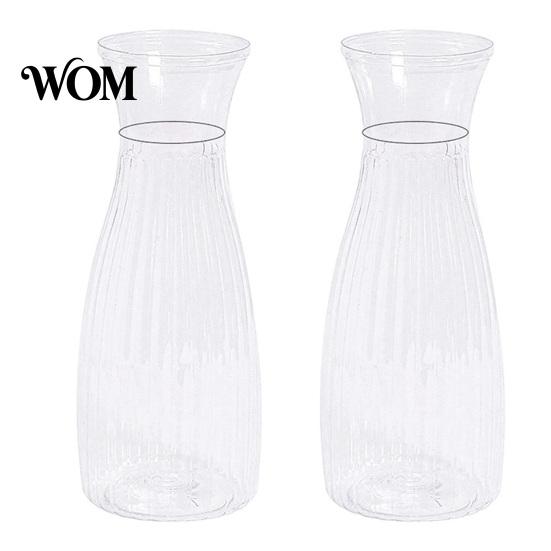 Trendy Flower Container Clear Bud Vase, Plastic Transparent Modern Smooth Finish Vase Table Centerpiece for Home Party Wedding Decor Elegant