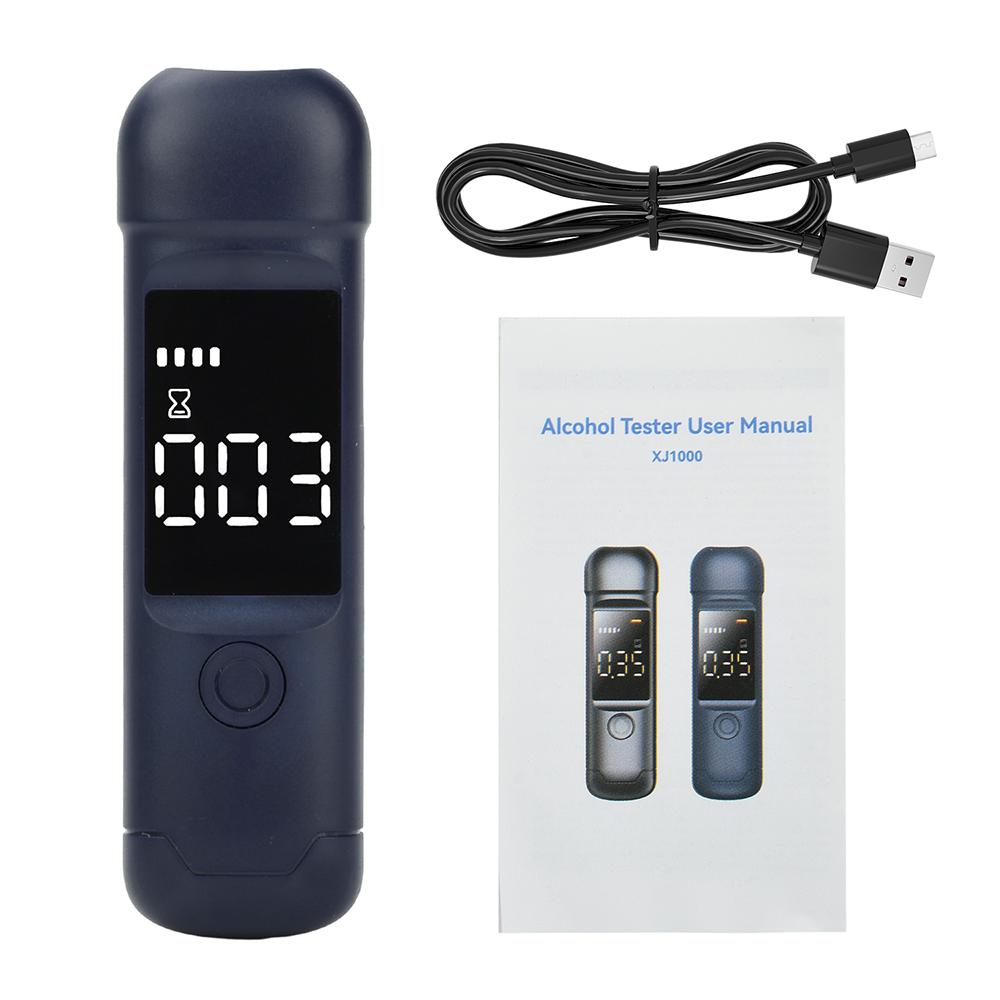 

Portable Breathalyser Alcohol Testing Device Audible Alarm for Excessive Alcohol Levels Suitable for Traffic Police etc. синий