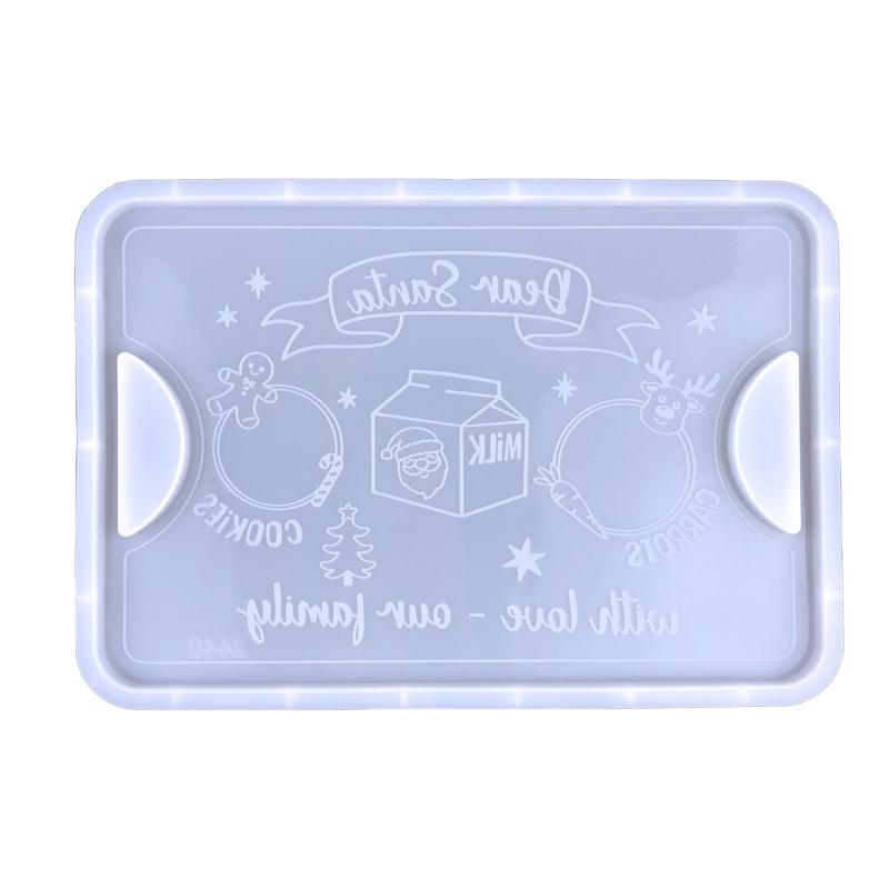 

Christmas Large Resin Tray Molds Silicone Santa Claus Mold for Epoxy Resin Mold with Handles Coaster Mold for Home Decor 1 чистый