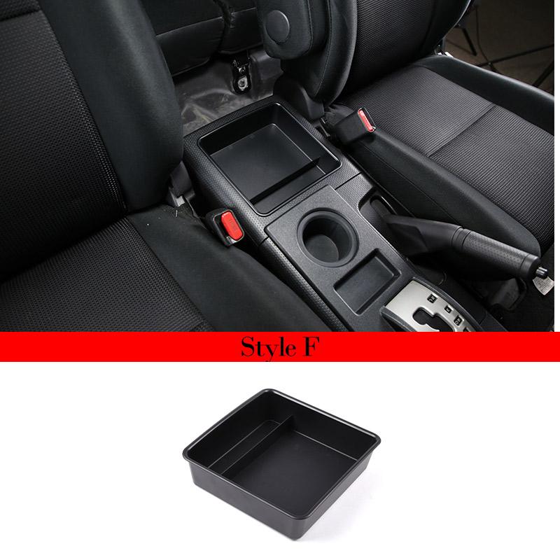 LHD For Toyota FJ Cruiser 2007- Black Car Center Console Gear Side Storage Box Phone Box Car Interior Accessories