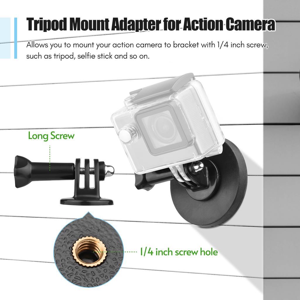UURIG BH 07 Mini Ball Head Camera Tripod Mount 1 4 Inch Screw with Magnetic Base Sports Camera Mount Adapter