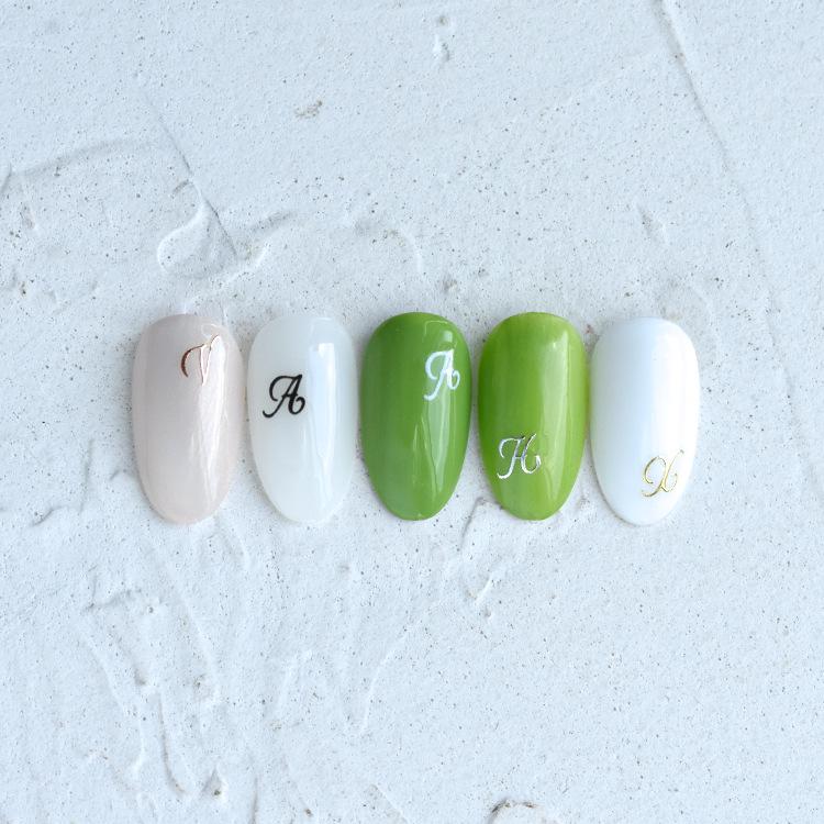 3D Laser Nail Stickers - Russian Symbols, Letters, Numbers for Influencer Style