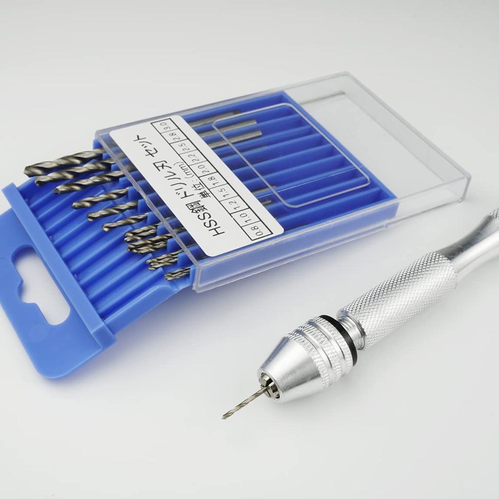 EXERT Pin Hand HSS Includes 20 Interchangeable Drill Craft Tool Vise, Drill, Steel, 0.8-3mm, Bits,