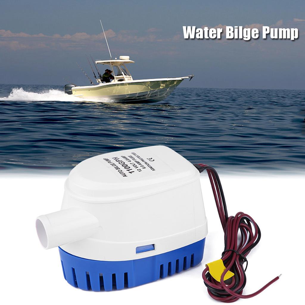 1100GPH Boat 12V Marine Automatic Submersible Bie , Compact & Efficient, Rustproof PVC & Copper Material