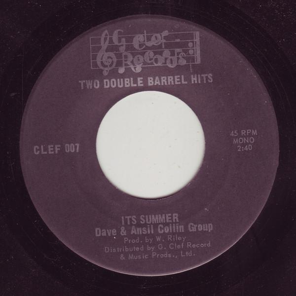 

7inch Record DAVE BARKER DAVE ANSEL COLLINS Driving Instructor Its Summer CLEEF007 G Clef 1974 Canada Reggae Ska Dub Used