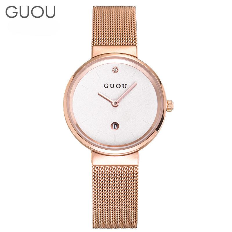 French Niche Watch Women's Waterproof Quartz Watch Female Couple Student Watch Watch Female Mesh Chain Watch