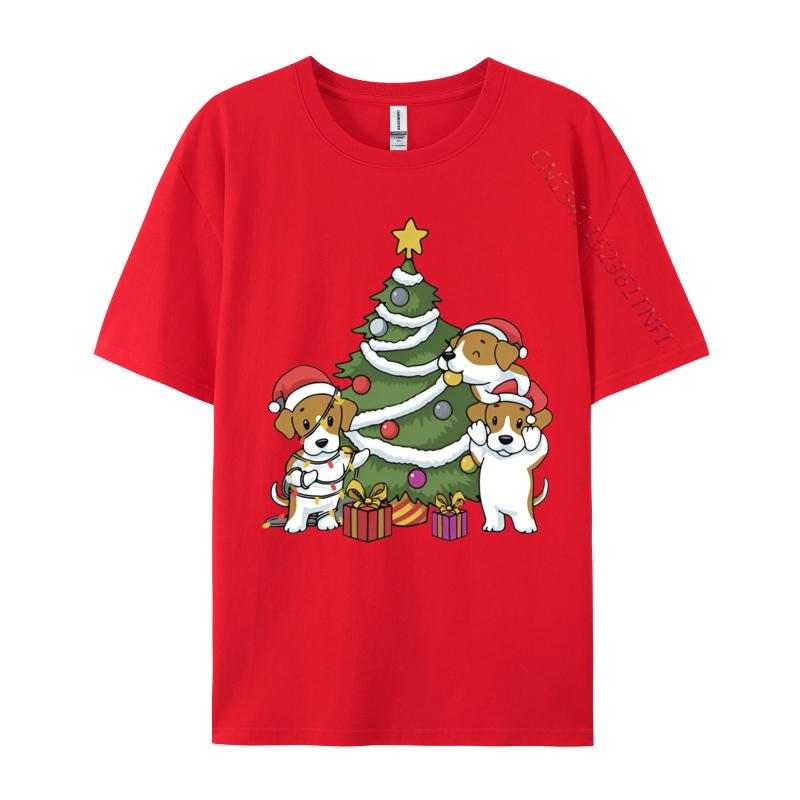 Beagle Christmas Tree Decoration Funny Tshirt Unisex T Shirts Funny Print T Shirts Unisex Plus Size Tops Brand Tshirt