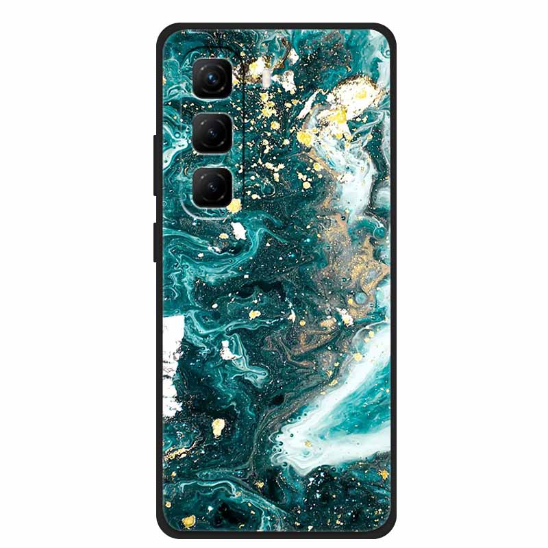 Per Custodia Infinix Hot 50 5G Fiori Morbido Silicone TPU Antiurto Custodie per Telefono per Infinix X6720 Animali Lupo Cool Copertura Protettiva
