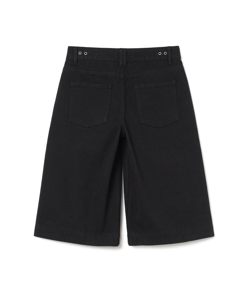 MILLO WOMEN Maxi Denim Bermuda Pants [Black]