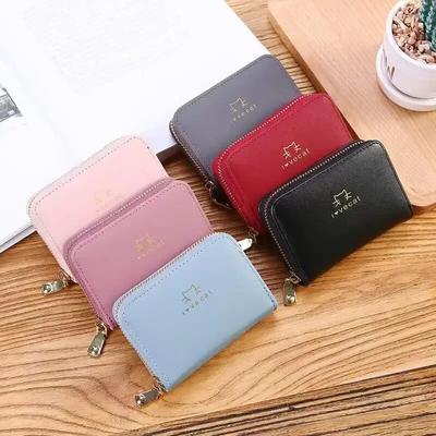 Pu Leather Women's Short Wallets Card Holder Bag Portable Cat Cute Small Zipper Money Coin Purse for Men Women Clutch Pouch