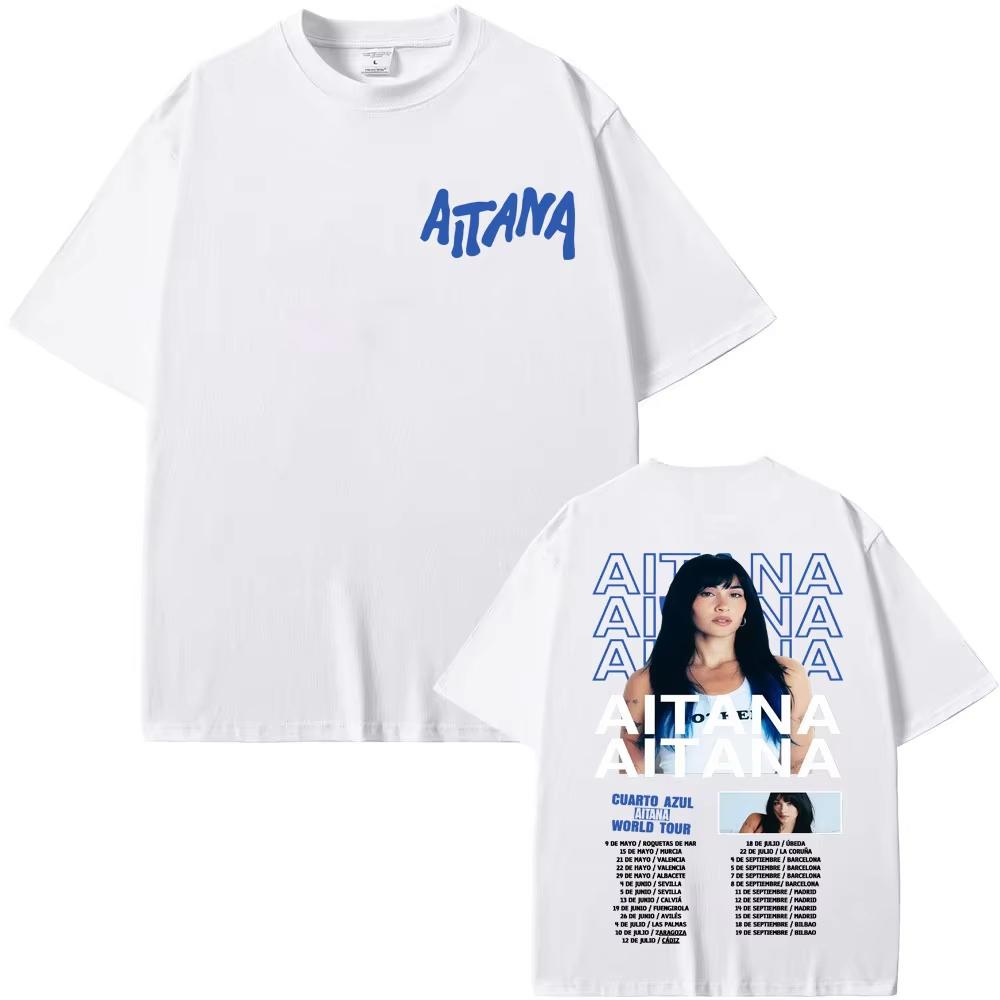 

Singer Aitana Cuarto Azul World Tour Graphic T Shirt Unisex Women Fashion Aesthetic High Street T Shirts Casual Cotton Tshirt S