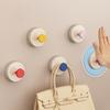 Reusable Abs Suction Cup Hook Punch-Free Wall Mounted Wall Hanger Accessories Vacuum Door Hooks Toilet