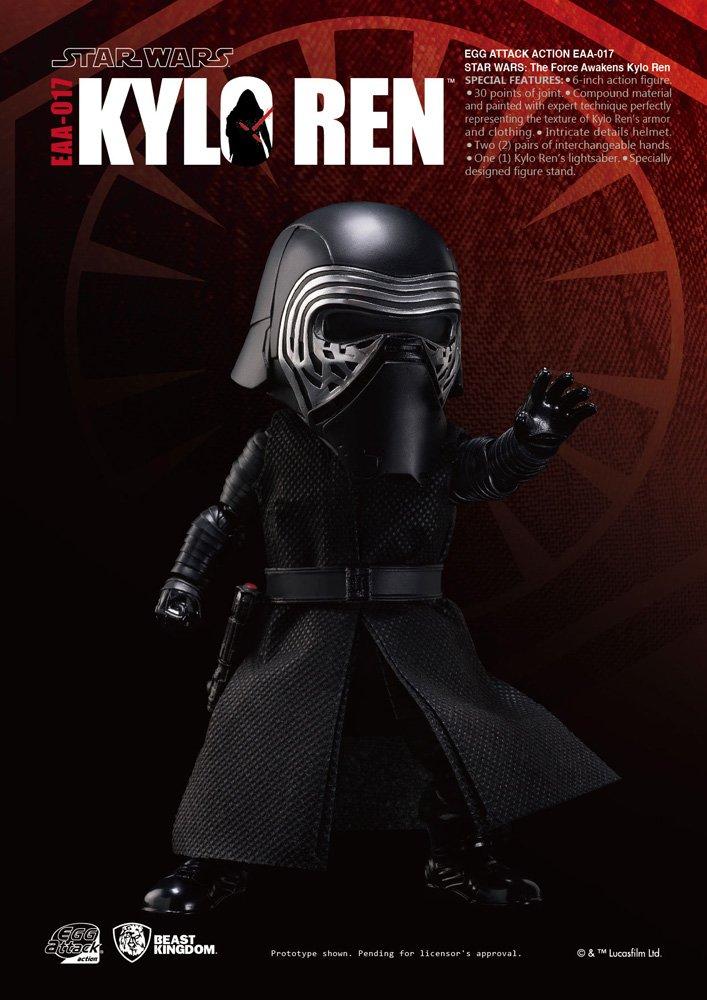 Egg Attack Action Star The Force Awakens Kylo 16cm Action Figure Wars #006 Ren, Approx. Tall, Plastic, Pre-painted