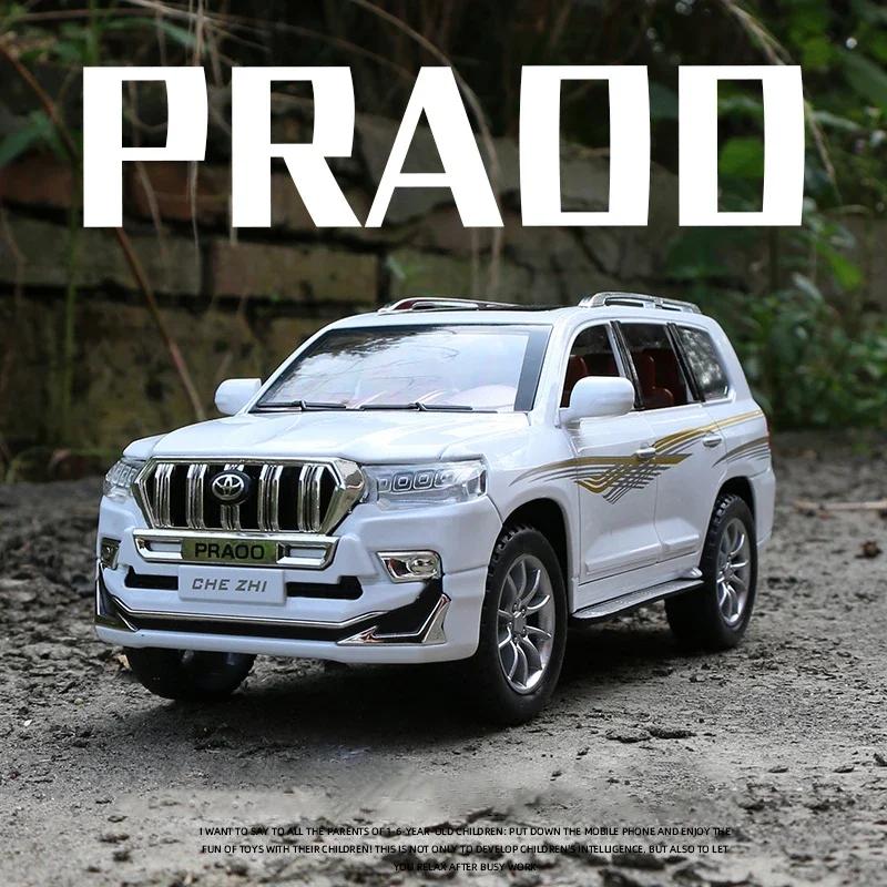 

1:24 TOYOTA Land Cruiser Prado Sport SUV Alloy Diecast Car Model With Pull Back Sound Light Children Gifts Collection A174
