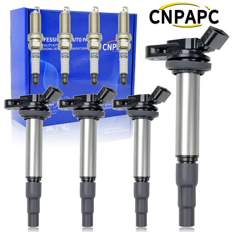 Pack of 4 Ignition Coils UF596 & 6 Iridium Spark Plugs For Toyota Corolla Prius Matrix Lexus CT200h Scion xD Pontiac Vibe 1.8L