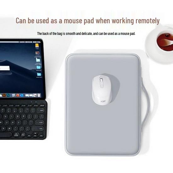 Drop-Proof Slanted Front Pocket PU Handbag with Pen Holder for iPad