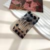 Large French Flat Hair Clips for Women Girls Matte Leopard Rectangle Duckbill Claw Grip Thick Thin Hair Styling Accessories New