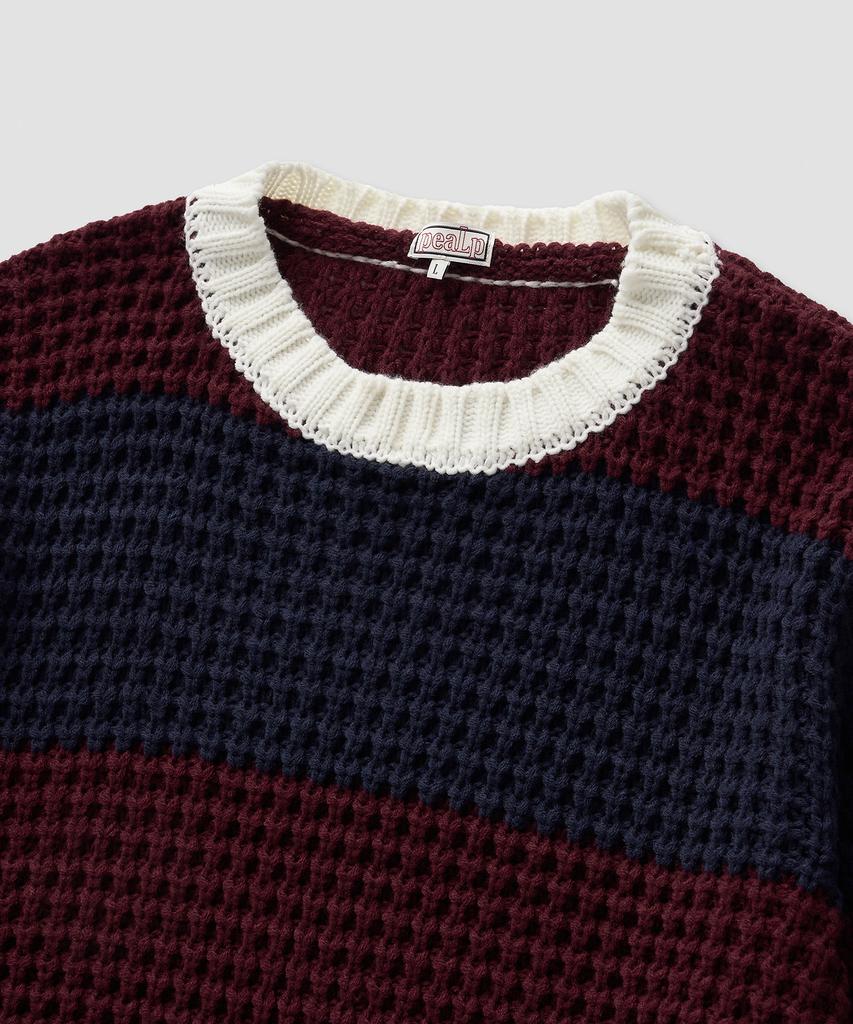 Pilpeu Striped Loop Knit 21(Deep Red)