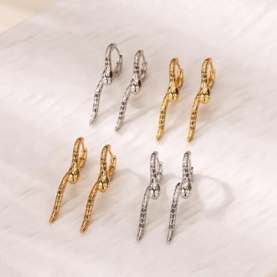 Snake-shaped Long Earrings, Stud Earrings, Women's Light Luxury, High-end Sense, Niche Ear Buckle Design Sense, Winding Personality