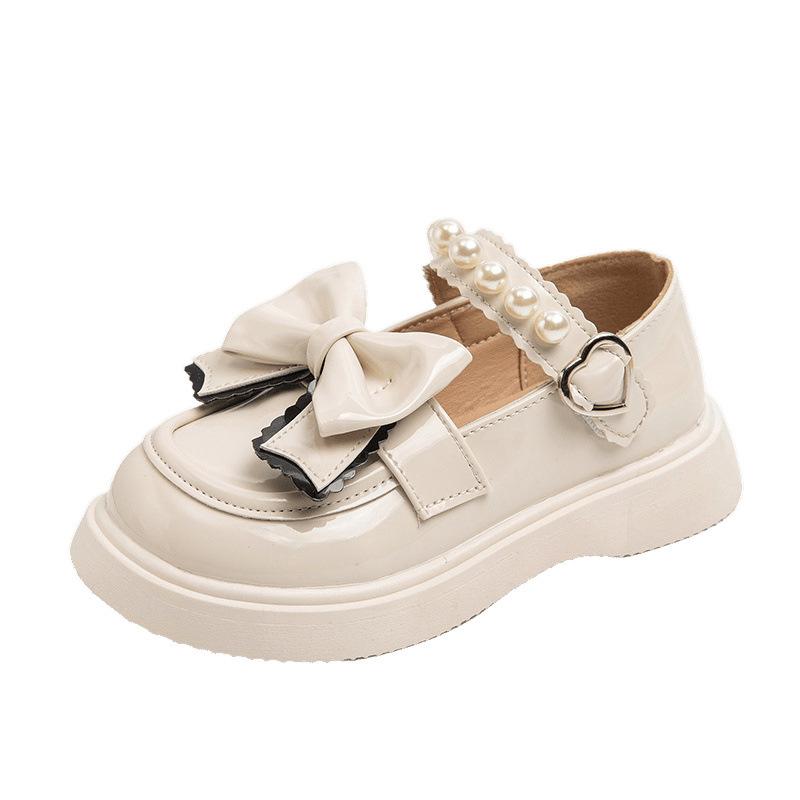 Classmate 2025 spring patent leather children's shoes girls princess shoes butterfly flower fashion girls shoes shallow mouth student shoes