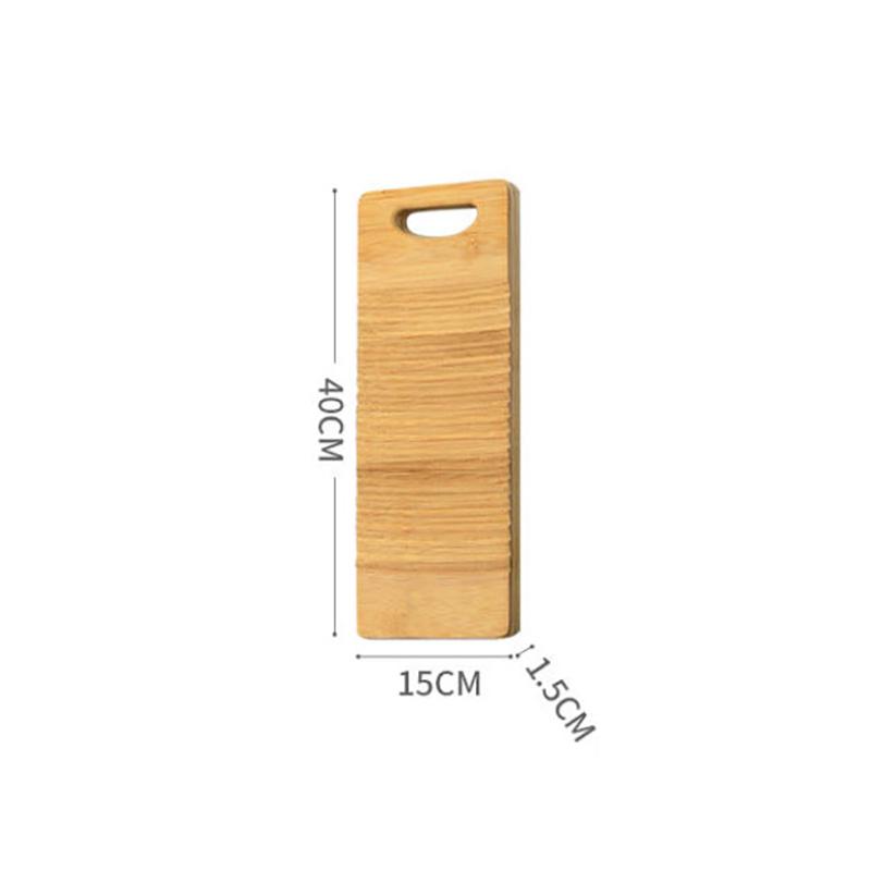 Practical Bamboo Washboard Durable Ridged Surface Easy Carry Handle For Home Laundry Cleaning Tools Washboard